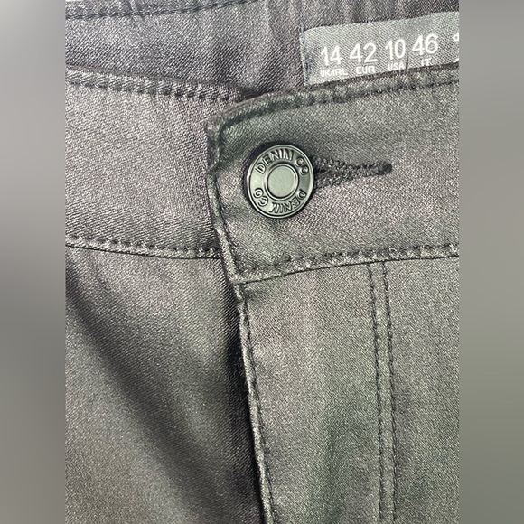 DENIM & CO. Black Denim 5 Pocket Pull-on Straight-Leg Jeggings Womens size 10 - Picture 4 of 12